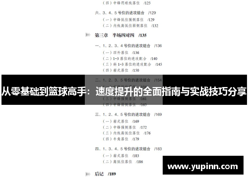 从零基础到篮球高手：速度提升的全面指南与实战技巧分享